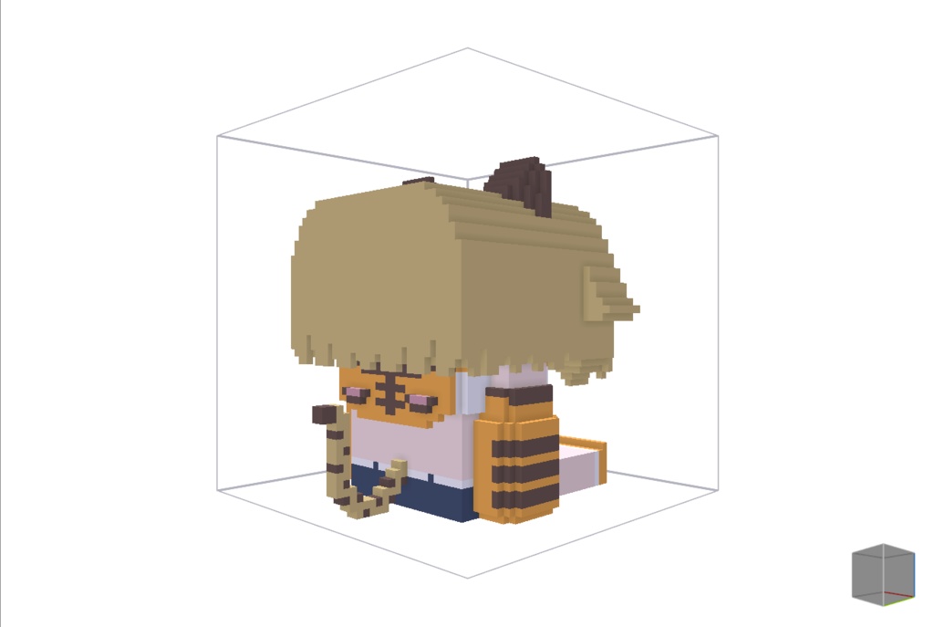 【無料】ボクセル人形「ちとちゃん」