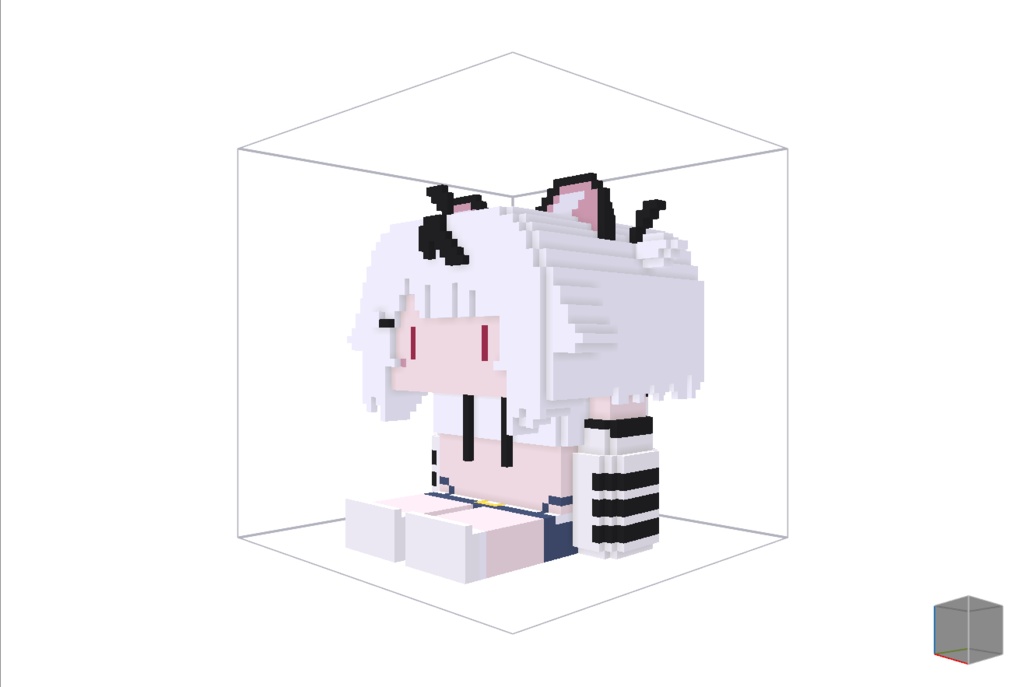 【無料】ボクセル人形「ちとちゃん」