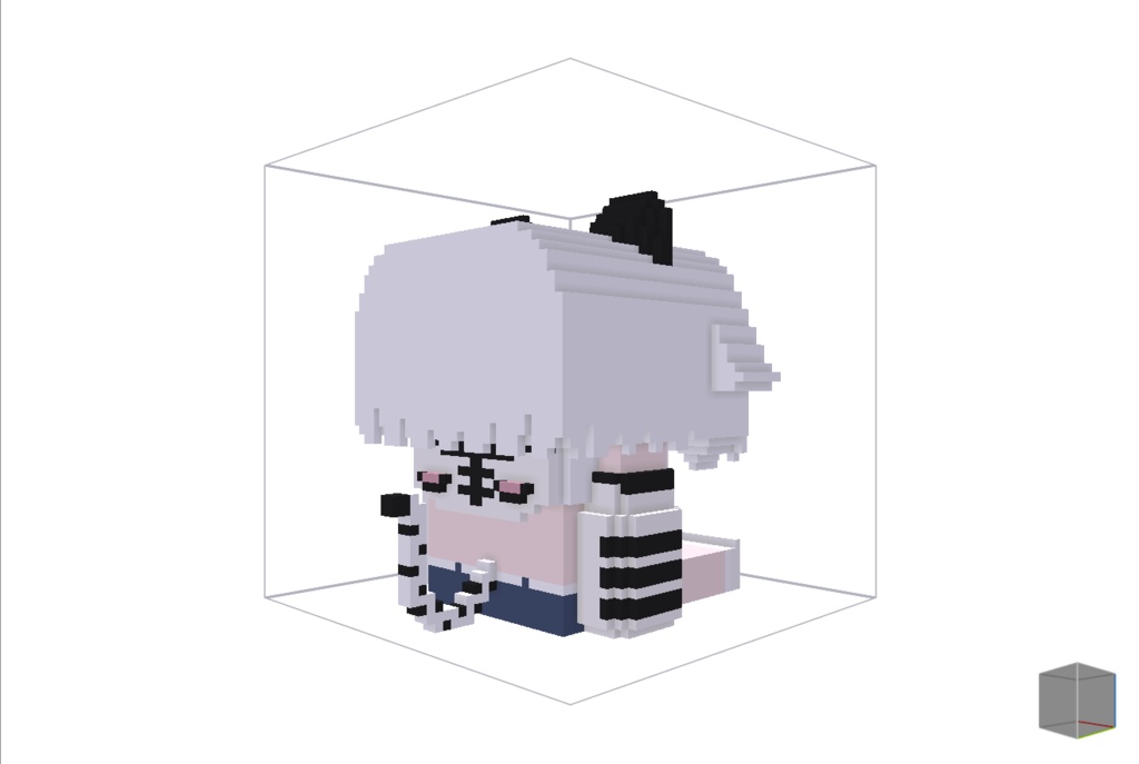 【無料】ボクセル人形「ちとちゃん」