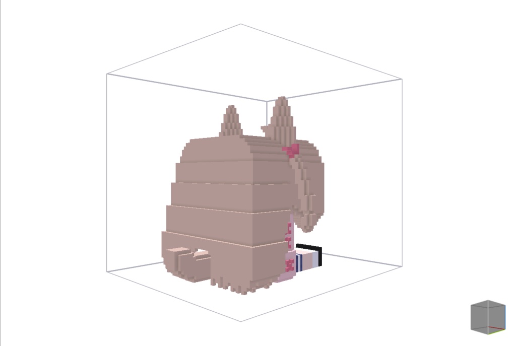 【無料】ボクセル人形「りあちゃん」