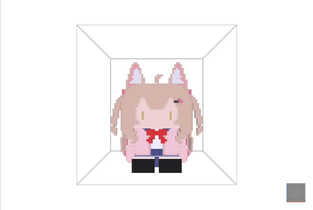 【無料】ボクセル人形「りあちゃん」