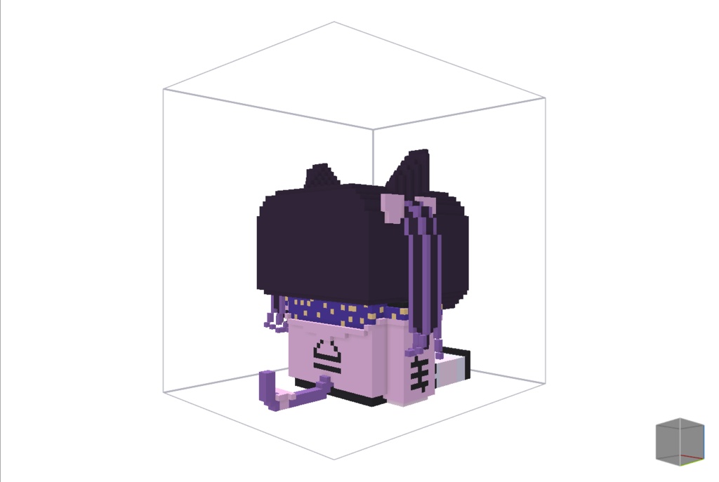 【無料】ボクセル人形「あのん」