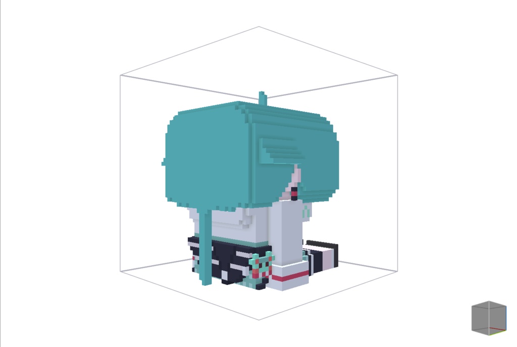 【無料】ボクセル人形「薄荷」