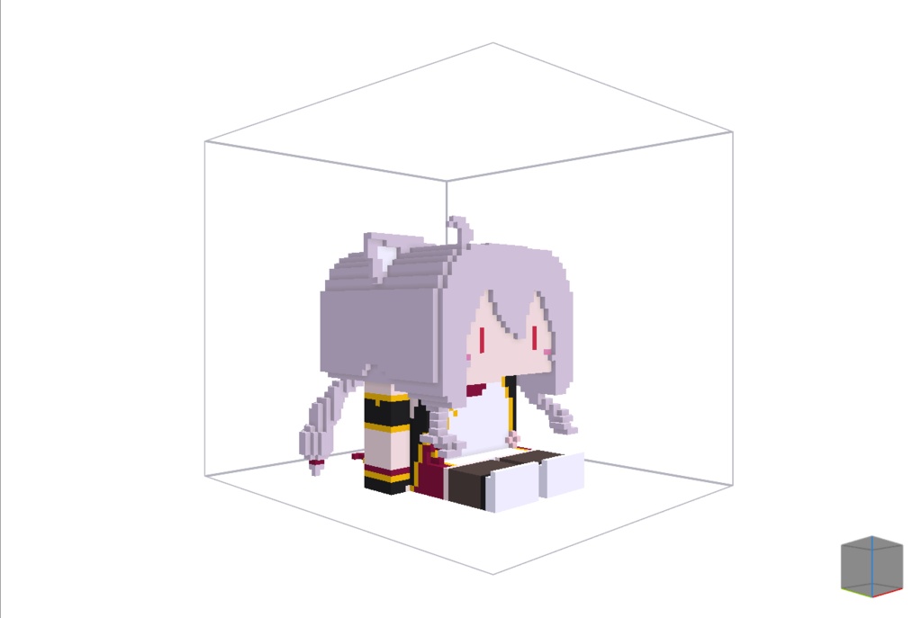 【無料】ボクセル人形「めいゆん」
