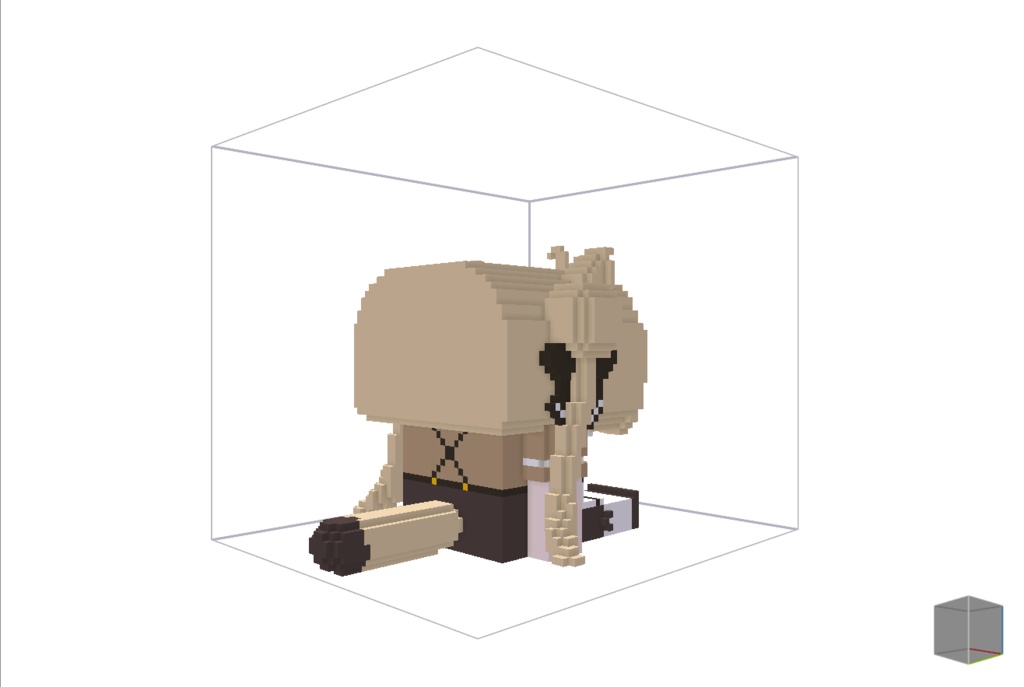 【無料】ボクセル人形「マヌカ」