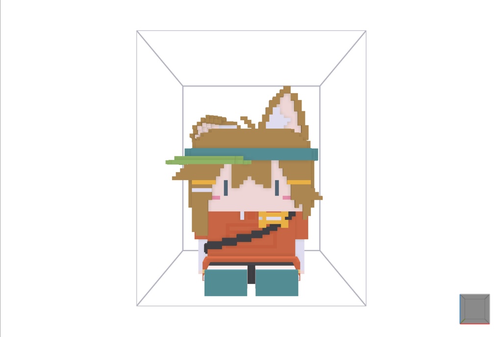 【無料】ボクセル人形「まめひなた」