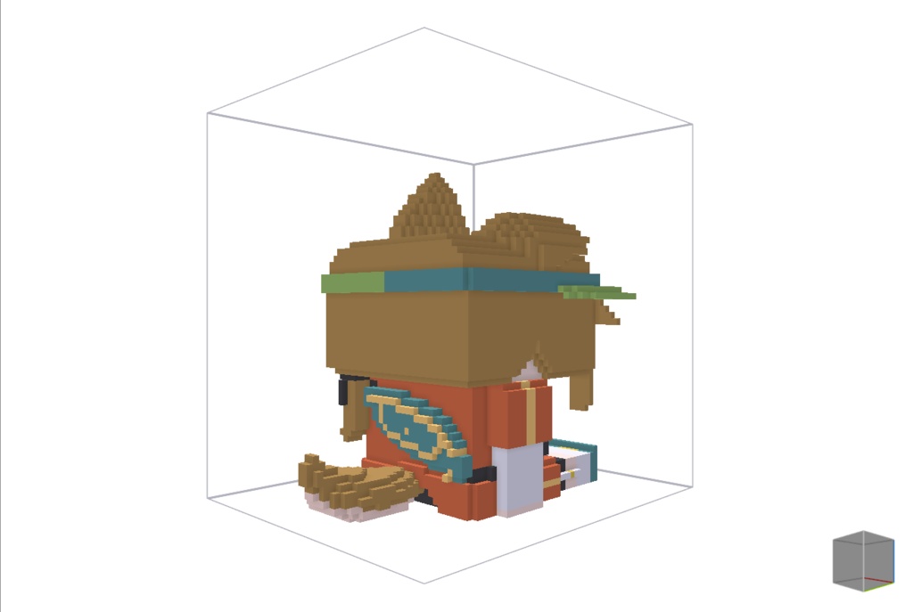 【無料】ボクセル人形「まめひなた」