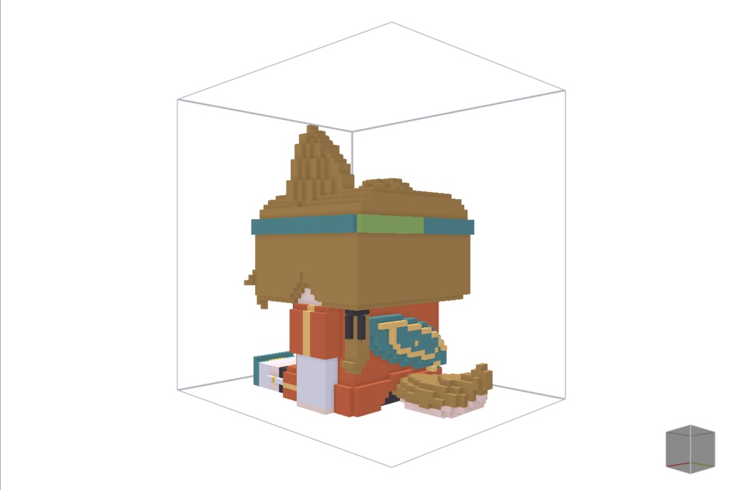 【無料】ボクセル人形「まめひなた」