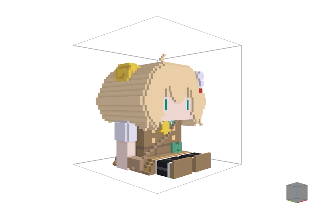 【無料】ボクセル人形「メープル」