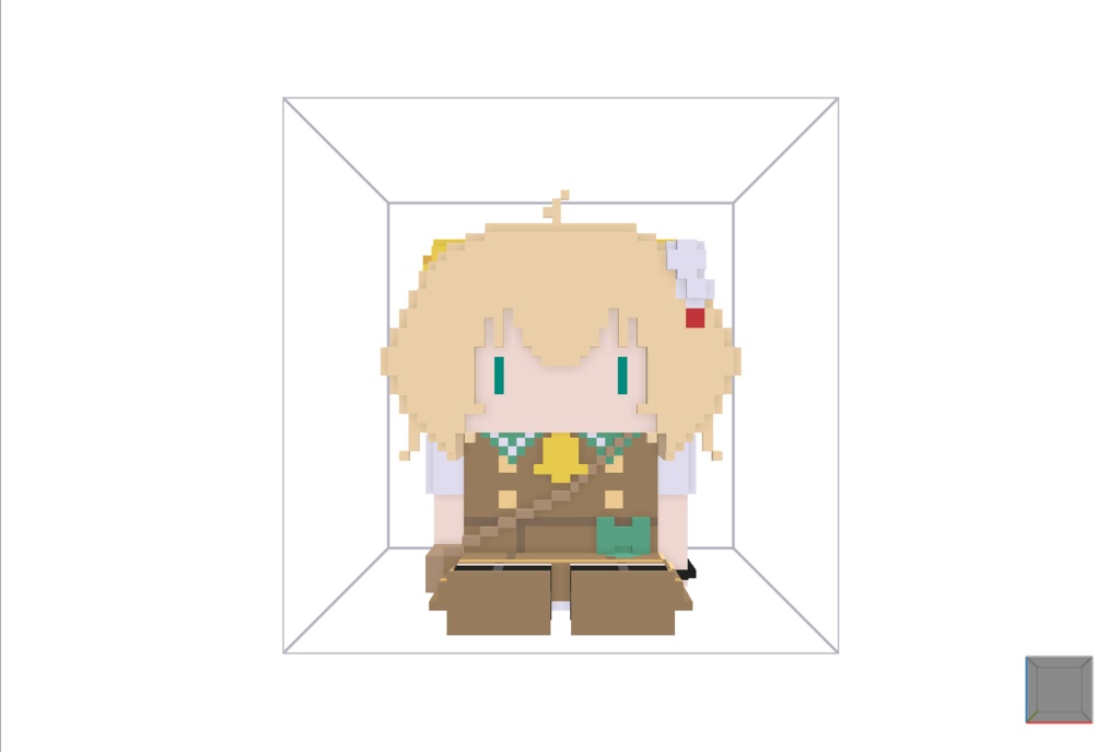 【無料】ボクセル人形「メープル」