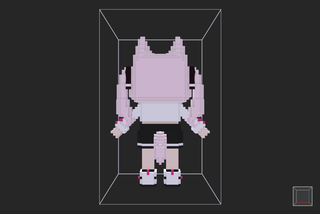 【無料】ボクセル人形「カリン」v2