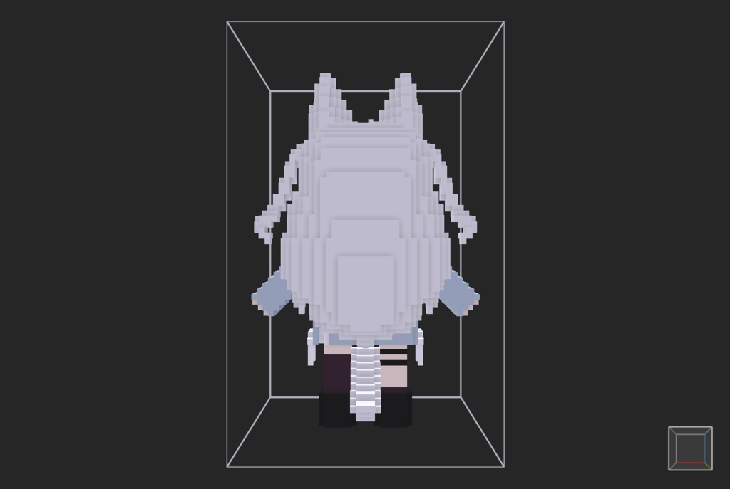【無料】ボクセル人形「ライム」v2