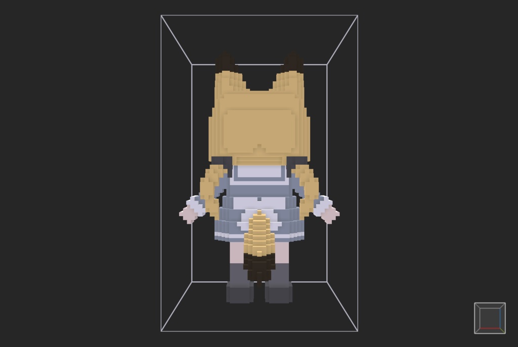 【無料】ボクセル人形「あまなつ」v2
