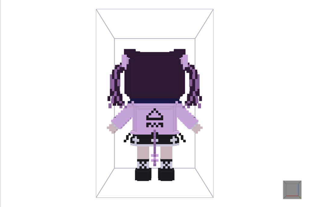 【無料】ボクセル人形「あのん」v2