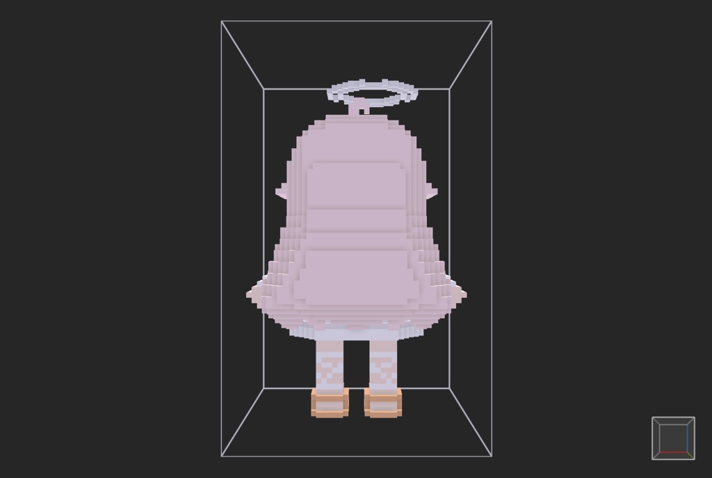 【無料】ボクセル人形「ソラハ」v2
