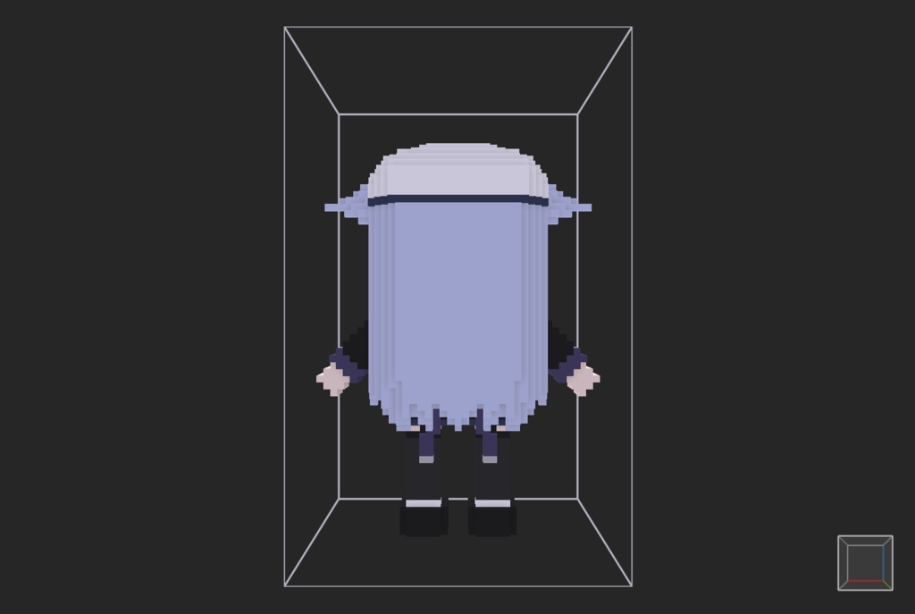 【無料】ボクセル人形「桔梗」v2