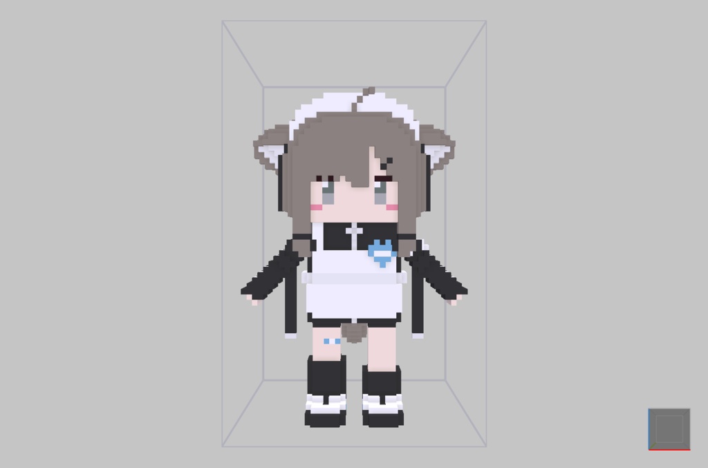 【無料】ボクセル人形「真冬」v2