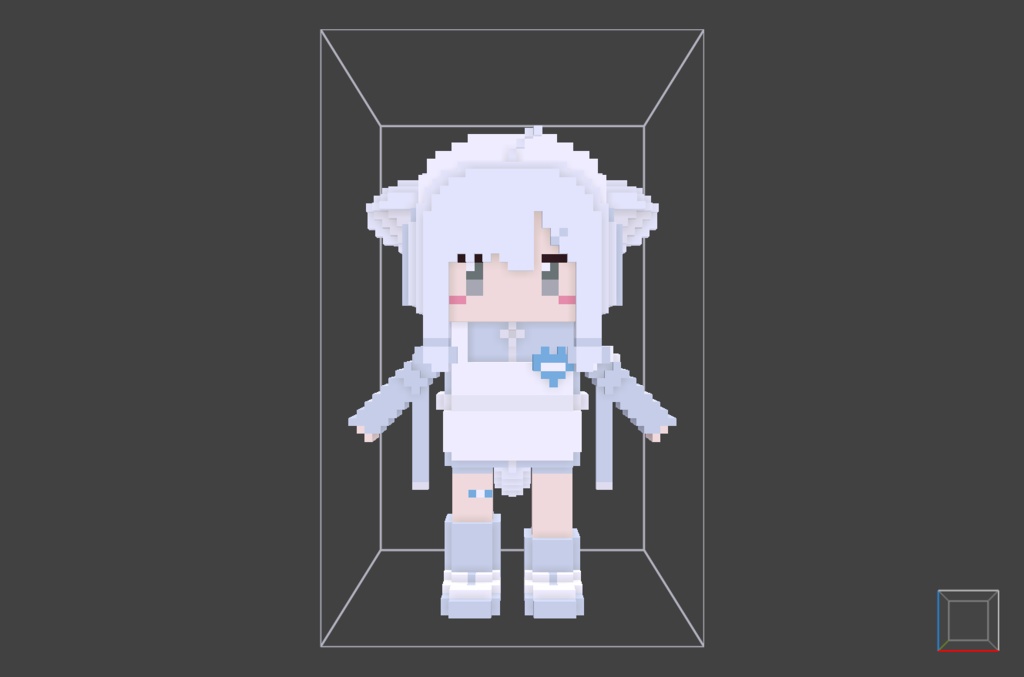 【無料】ボクセル人形「真冬」v2