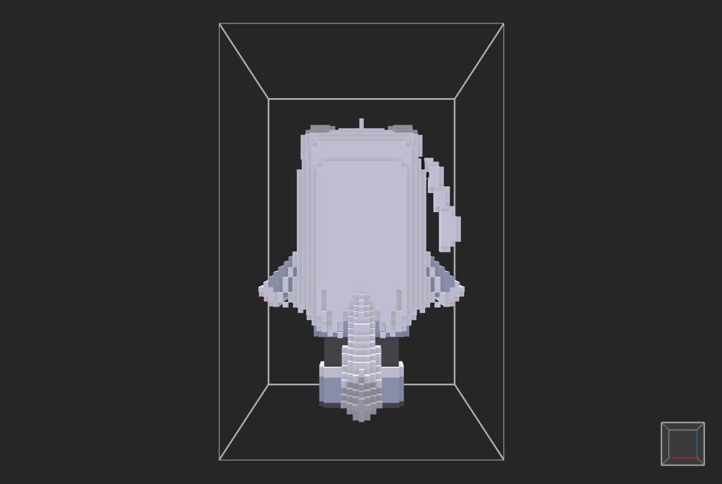 【無料】ボクセル人形「狐雪」v2