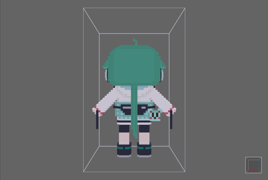 【無料】ボクセル人形「薄荷」v2