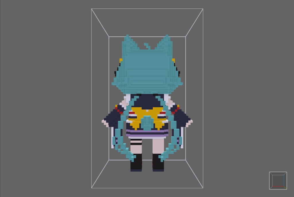【無料】ボクセル人形「竜胆」v2