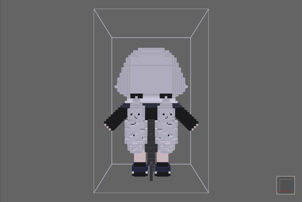 【無料】ボクセル人形「ルルネ」v2