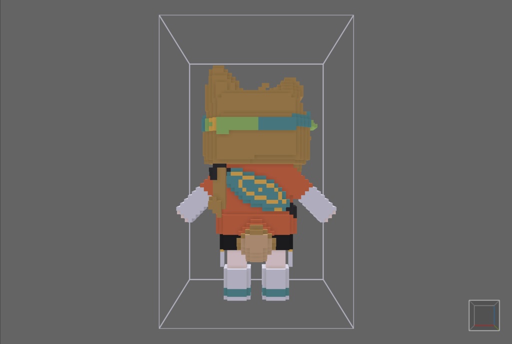 【無料】ボクセル人形「まめひなた」v2