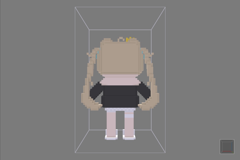 【無料】ボクセル人形「ミルフィ」v2