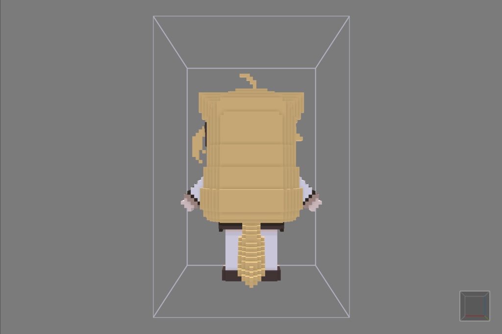 【無料】ボクセル人形「エク」v2