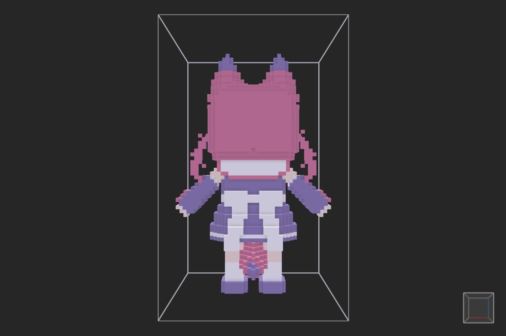 【無料】ボクセル人形「プラム」v2