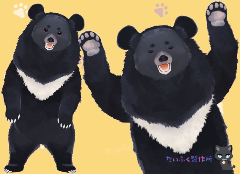 【汎用モデル】ツキノワグマ Live2Dモデル VTS推奨