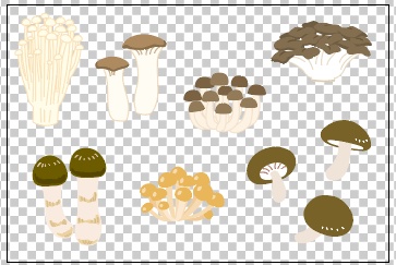 キノコのイラストセット
