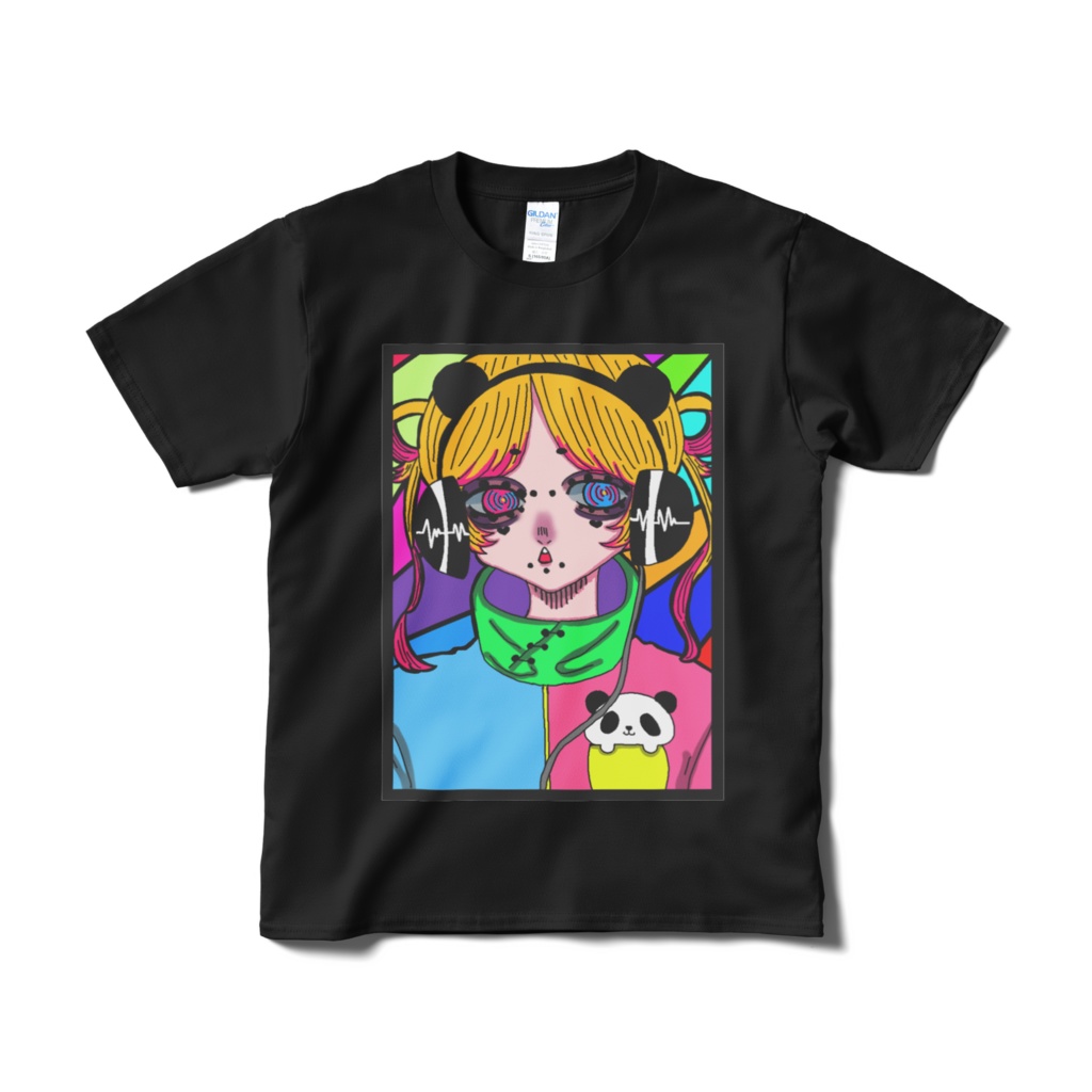 パンダTシャツ BLACK
