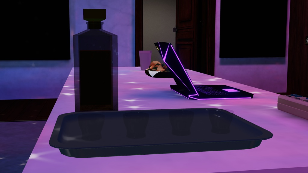 VRC Bottle & Shot Glasses With Effects