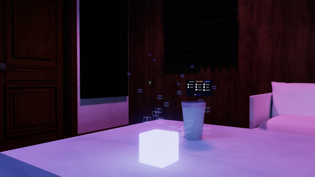 Cube Light With Particles