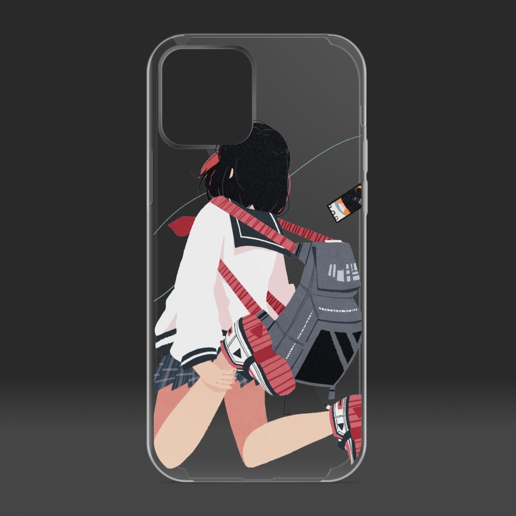 【クリアiphoneケース】すねうった【オリジナル】