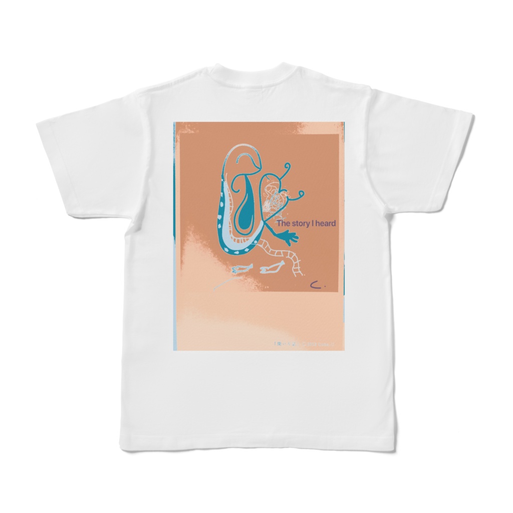 Tシャツ【聞いた話】ホワイト バックプリント