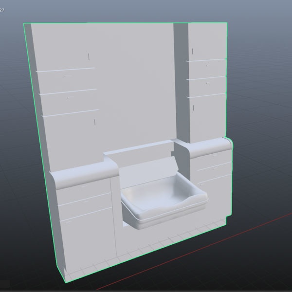 【３Dモデル】洗面台