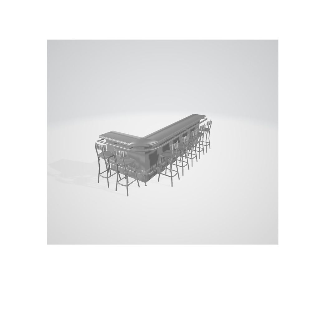 ３ｄモデル　テーブル　イス　机　カウンター