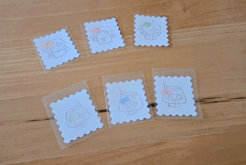 切手風シールセット