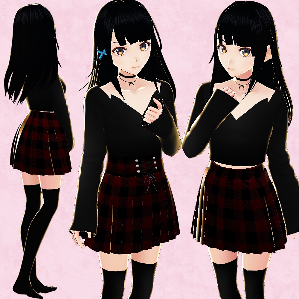 [Vroid] Casual Goth Outfit