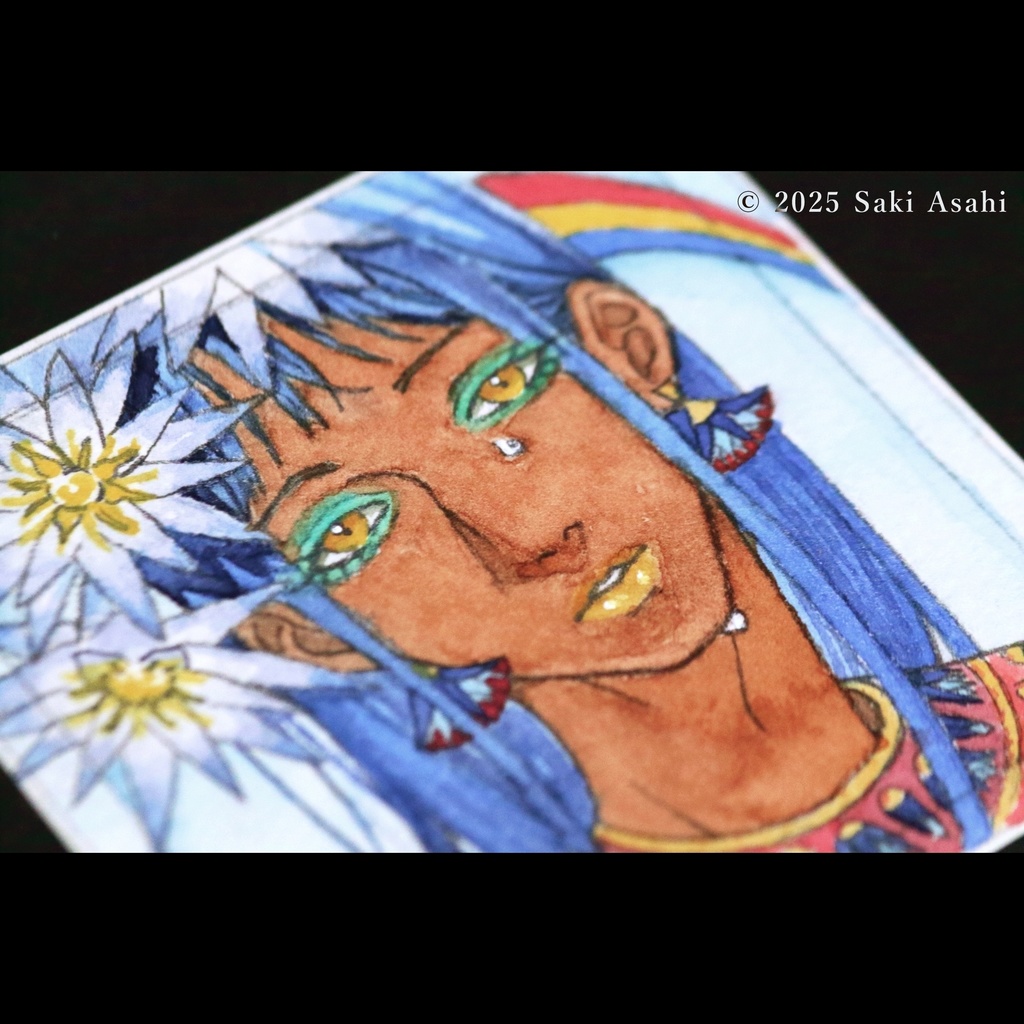 「ネフェルテム:昼咲き」水彩イラスト原画