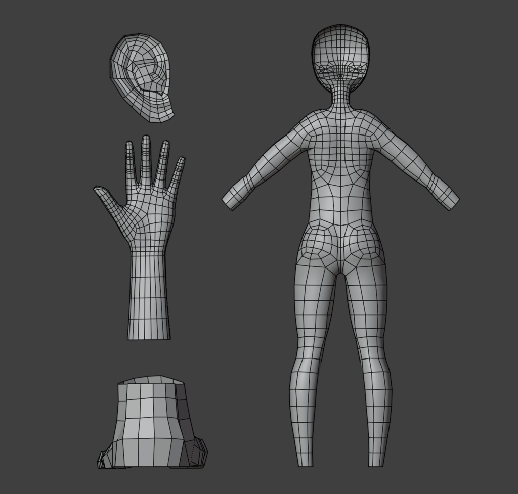 セルルックキャラクター 女性 素体