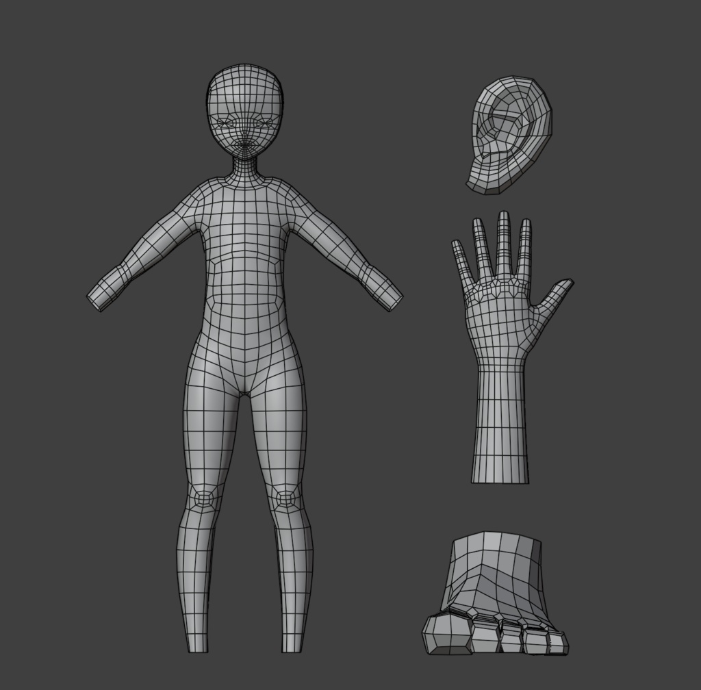 セルルックキャラクター 女性 素体