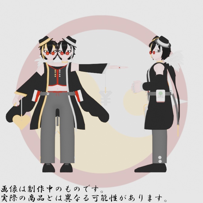 【オリジナル3Dモデル】金烏&銀烏(ジンウー&インウー,Jinwu&Yinwu)