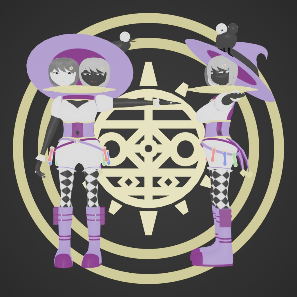 【オリジナル3Dモデル】ヨゲンノマジョ(Witch of prediction)