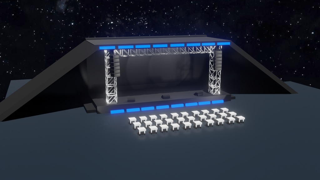 【3DCG】簡易ライブステージ