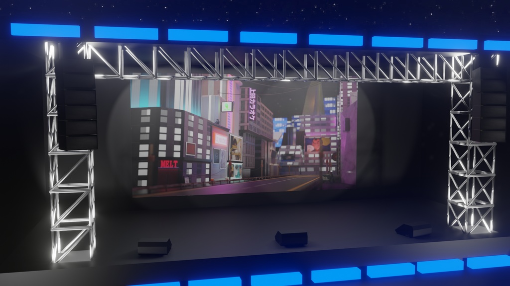 【3DCG】簡易ライブステージ