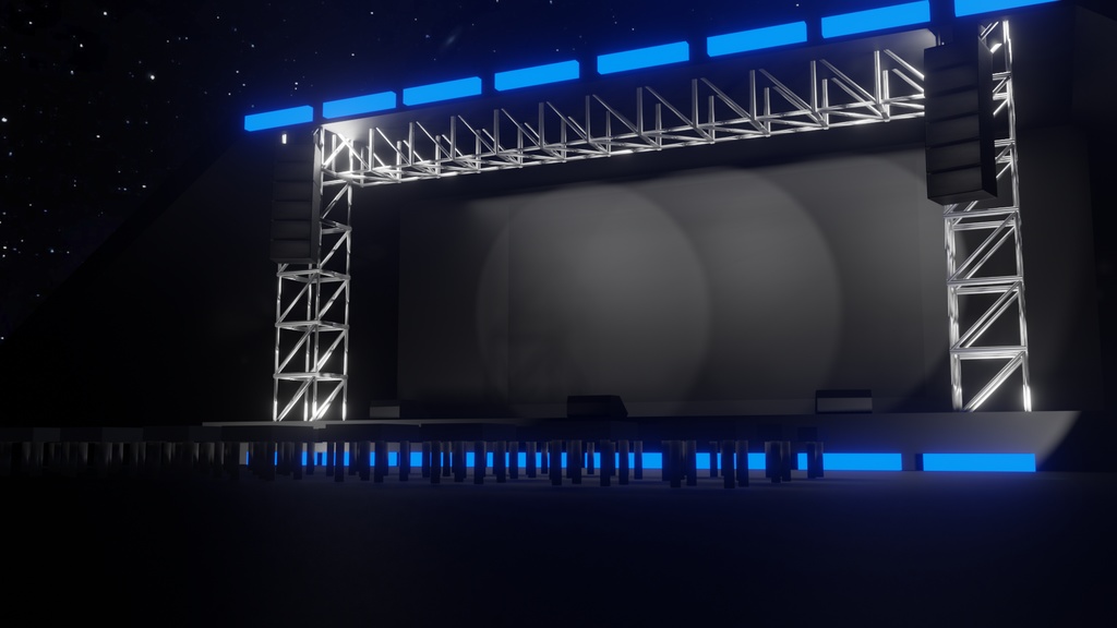 【3DCG】簡易ライブステージ