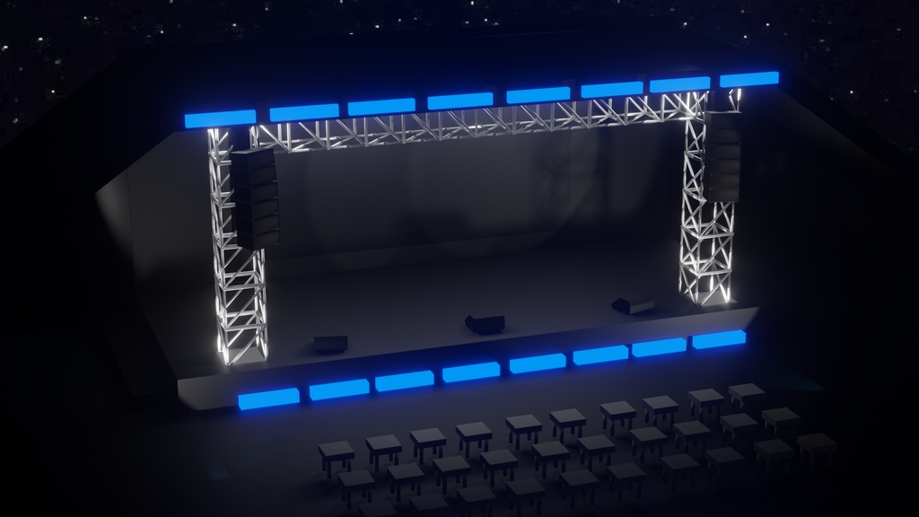 【3DCG】簡易ライブステージ